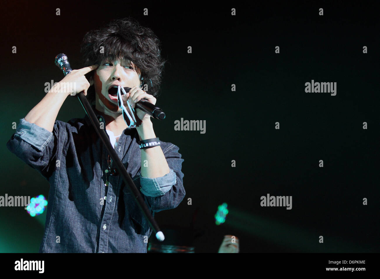 Jin Akanishi performing live at Vancouver's Centre for the performing arts Vancouver, Canada - 10.03.12 Stock Photo