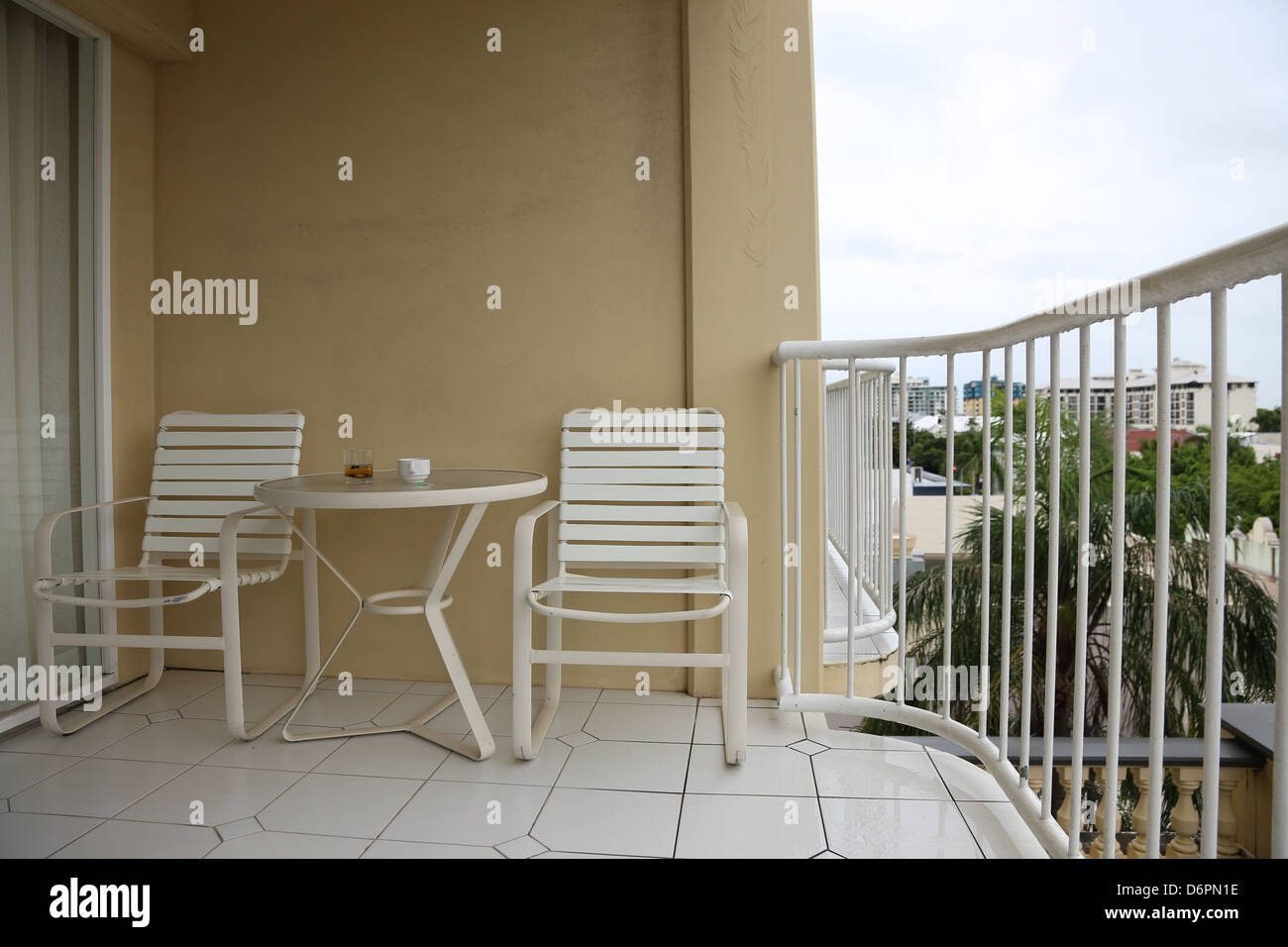 Chairs in the Balcony Stock Photo Alamy
