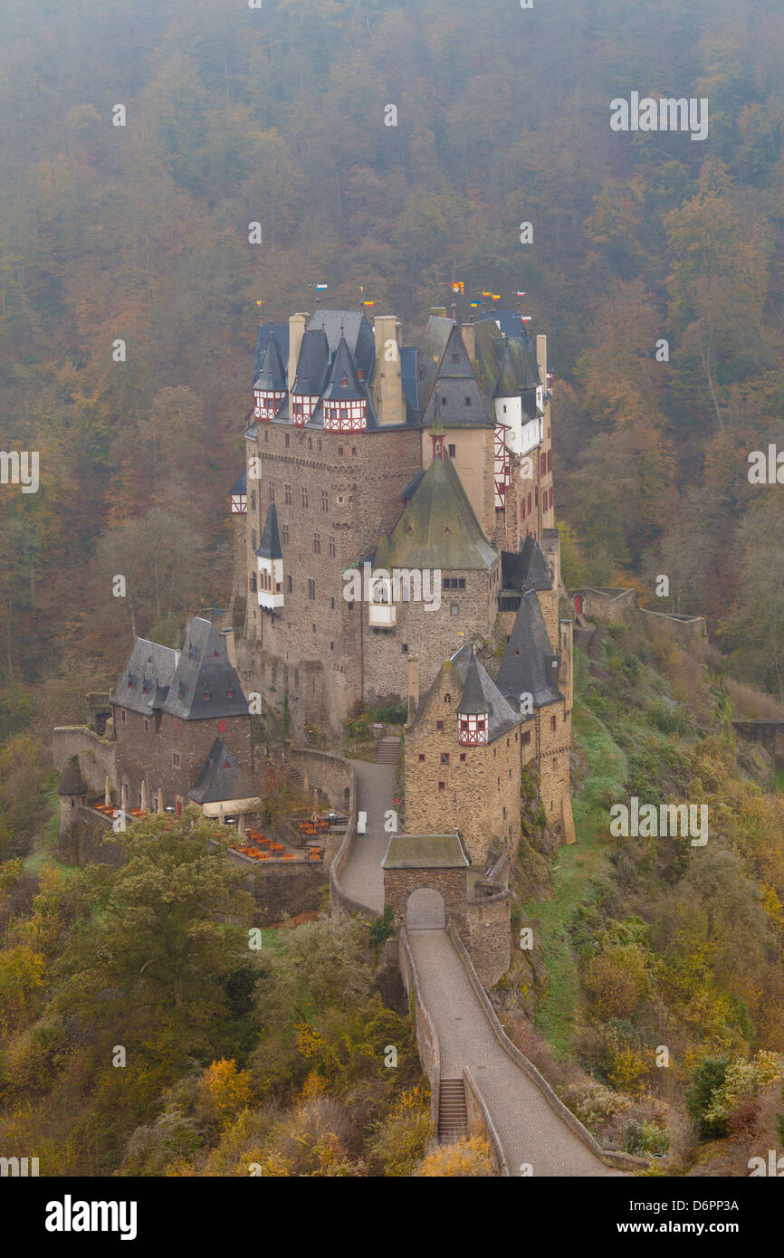 Eltz Castle in autumn, Rheinland-Pfalz, Germany, Europe Stock Photo