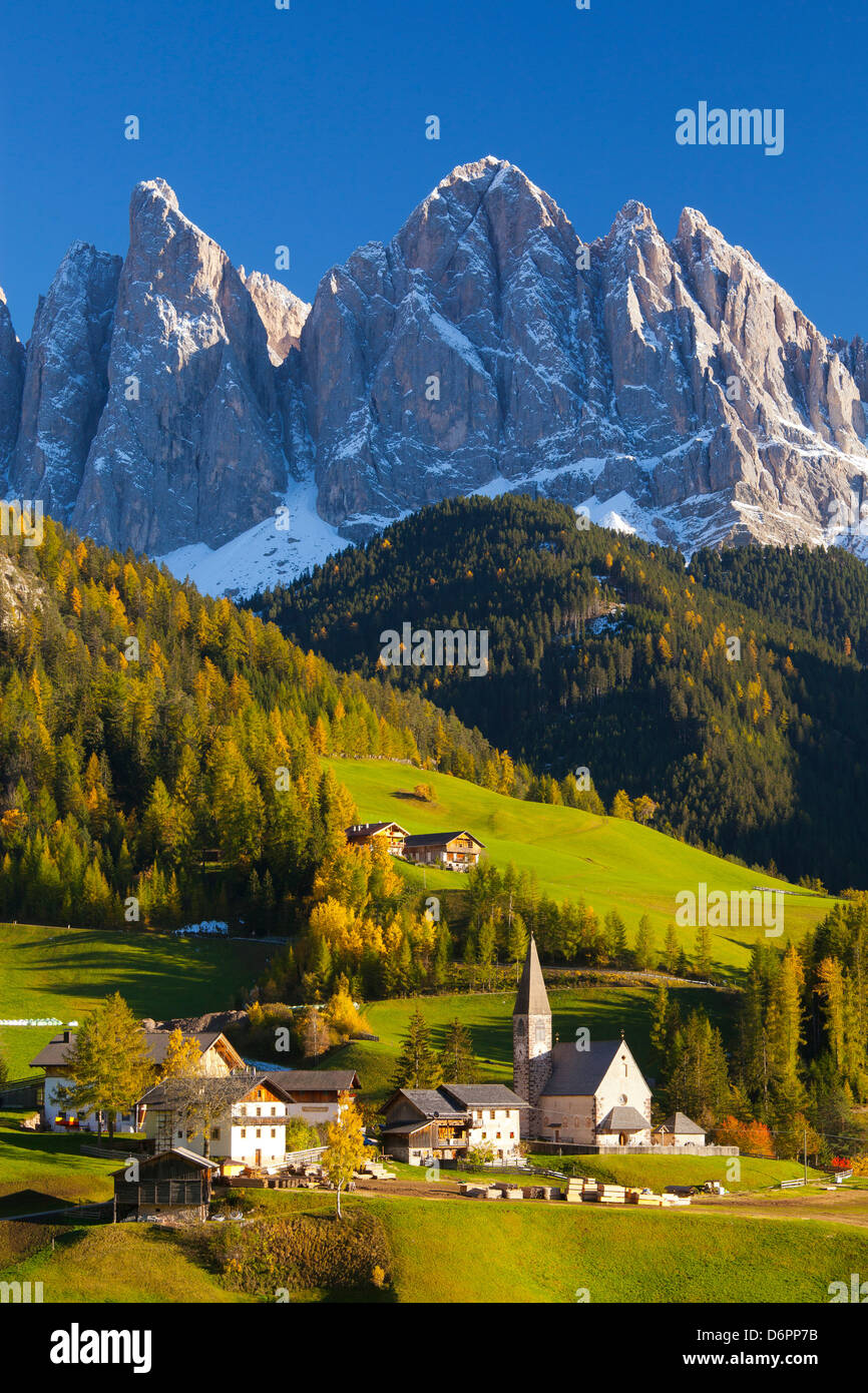 St. Magdalena, Val di Funes, Trentino-Alto Adige, Dolomites, South Tyrol, Italy, Europe Stock Photo