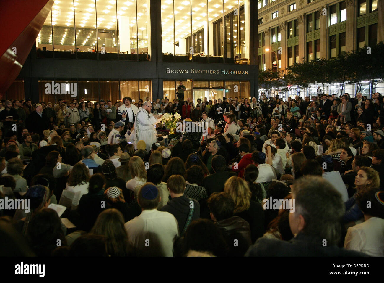 Rabbi Ezra Weinberg and a group of Jewish activists hold a Kol Nidre