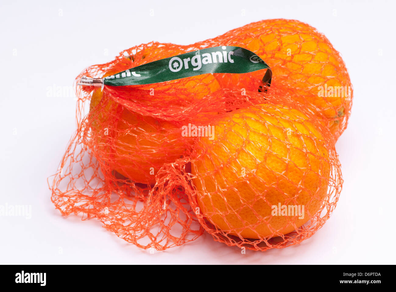 bag of organic oranges Stock Photo Alamy