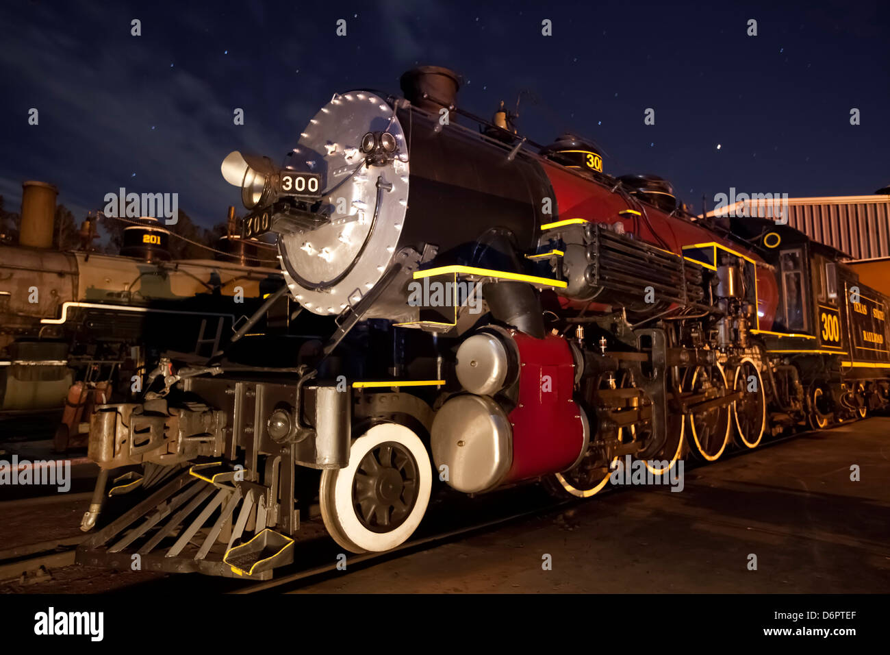 Steam locomotive at Texas State Railroad, Rusk, Texas, USA Stock Photo