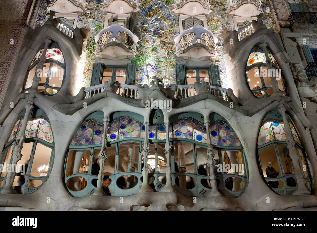 Casa Batllo from Antoni Gaudi architect, Barcelona, Spain Stock Photo ...
