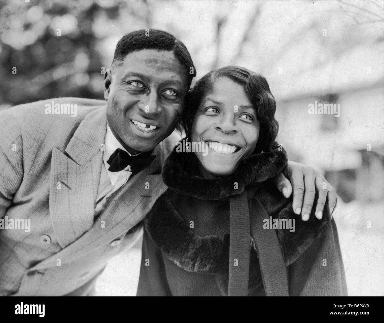Huddie and Martha Ledbetter, Wilton, Connecticut, from the Lomax Collection, 1935 Stock Photo