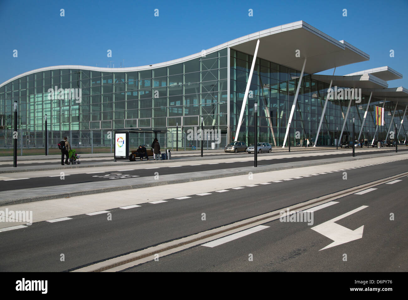 Wroclaw, Poland, the new Copernicus Airport Wroclaw, Exterior of the new terminal Stock Photo Wroclaw, Poland, the new Copernicus Airport Wroclaw, Exterior of the new terminal Stock Photo