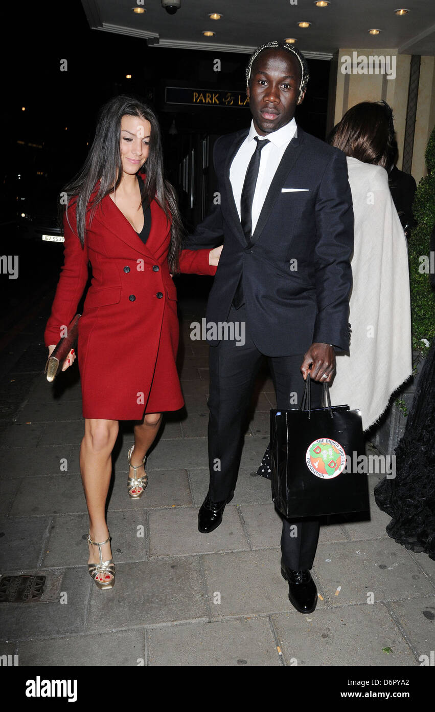 Bacary Sagna The Didier Drogba Foundation Charity Ball held at The Dorchester - Outside Arrivals London, England - 10.03.12 Stock Photo