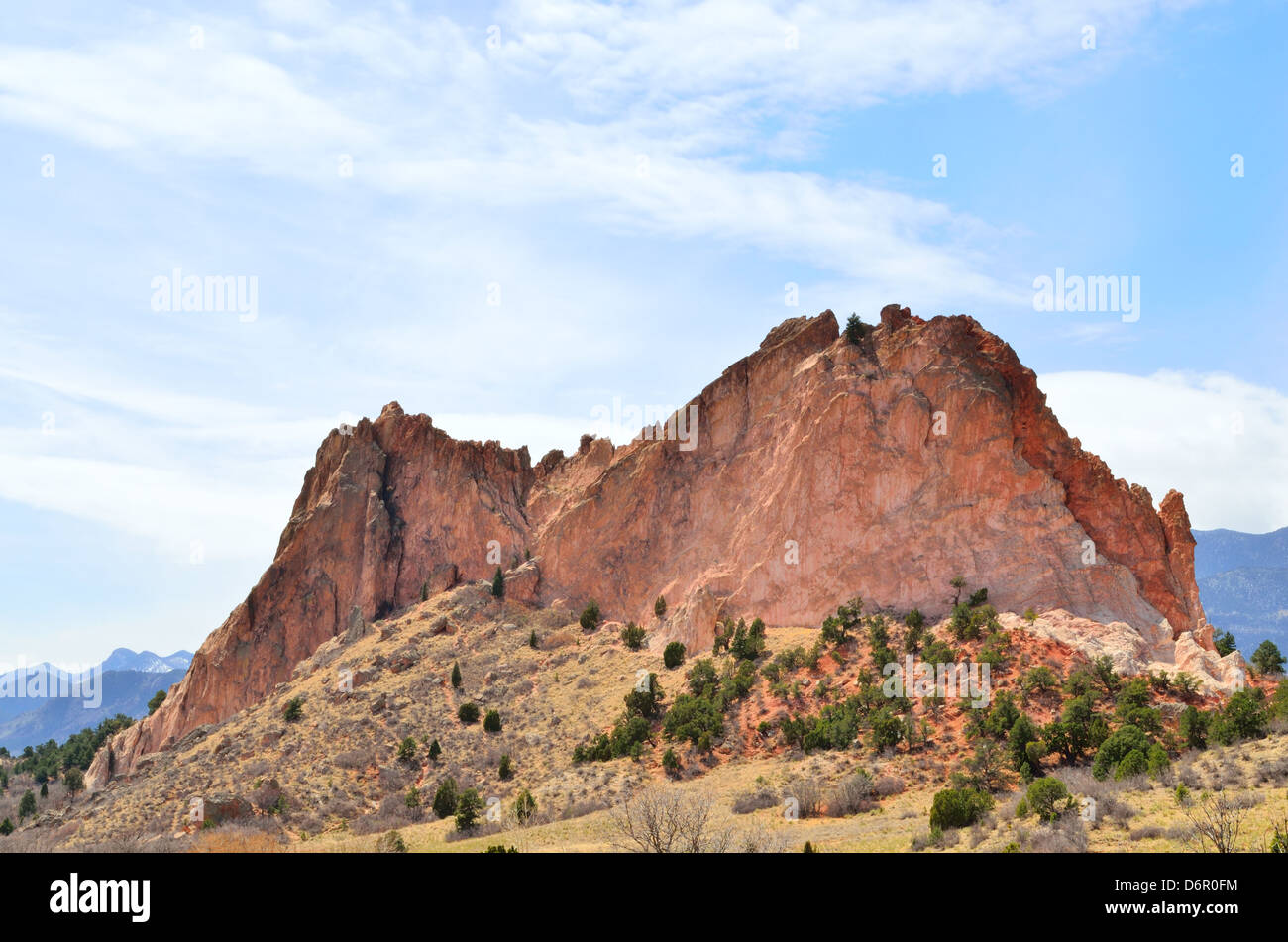 Garden Of The Gods rock formations near Colorado Springs. Stock Photo