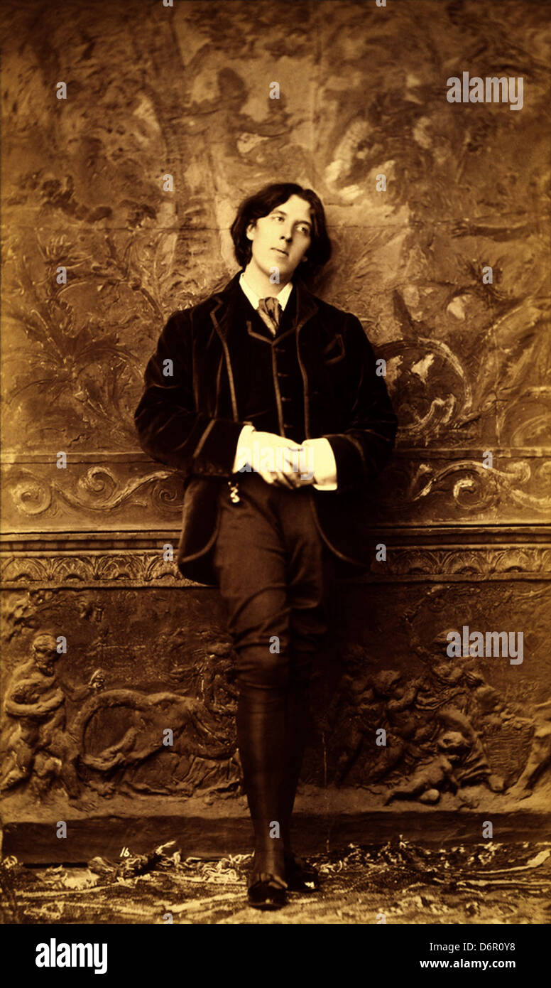 Oscar Wilde by Napoleon Sarony, 1882 Stock Photo