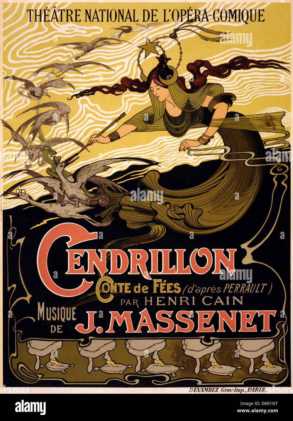 Cendrillon, conte de fées, opera poster, 1899 Stock Photo