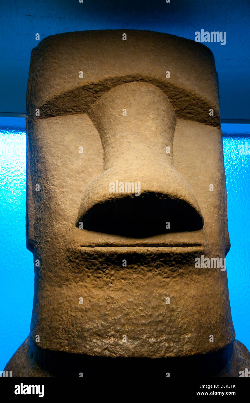 Easter Island Head in the Margaret Mead Hall of Pacific Peoples in the