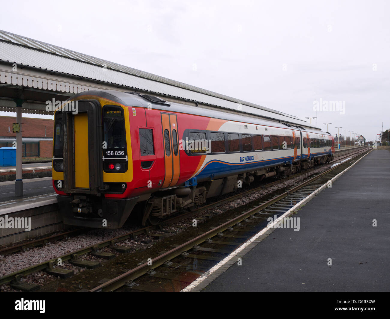 "EastMidlandstrain" dmu at Skegness railway station Stock Photo Alamy