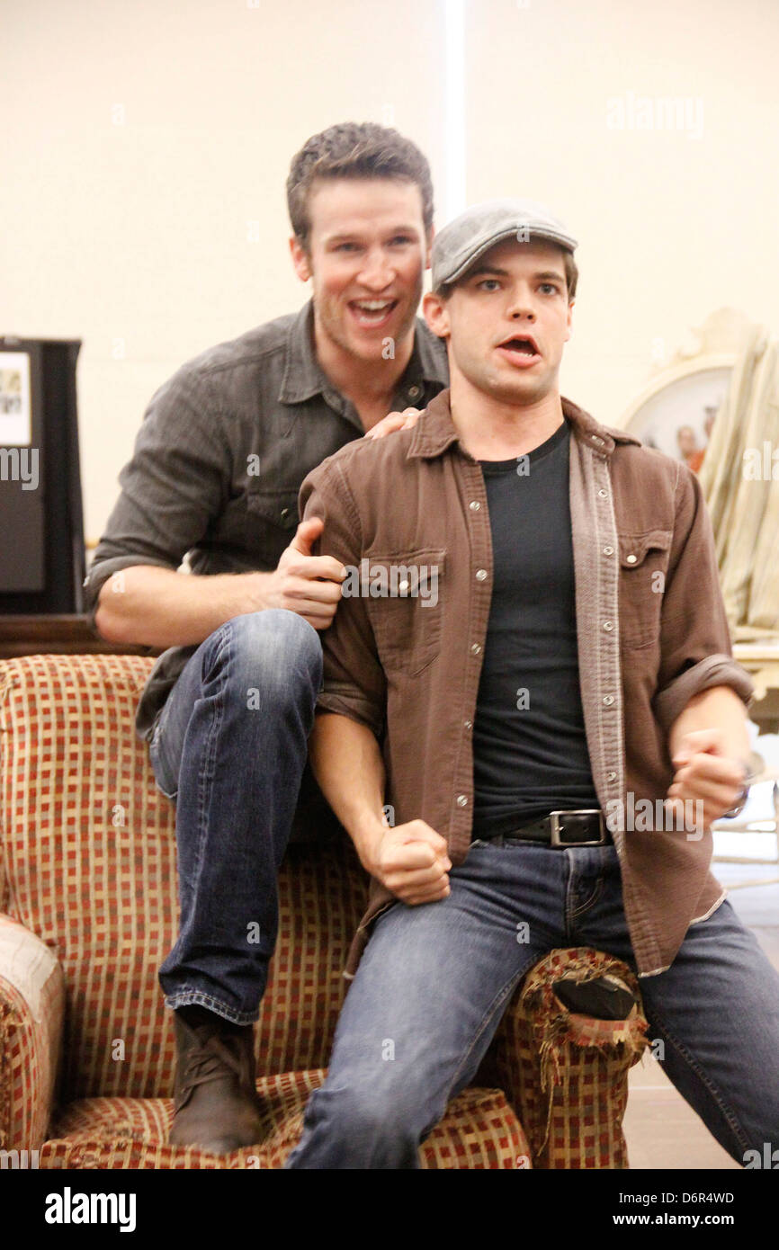 Claybourne Elder and Jeremy Jordan Photo call and rehearsal for the