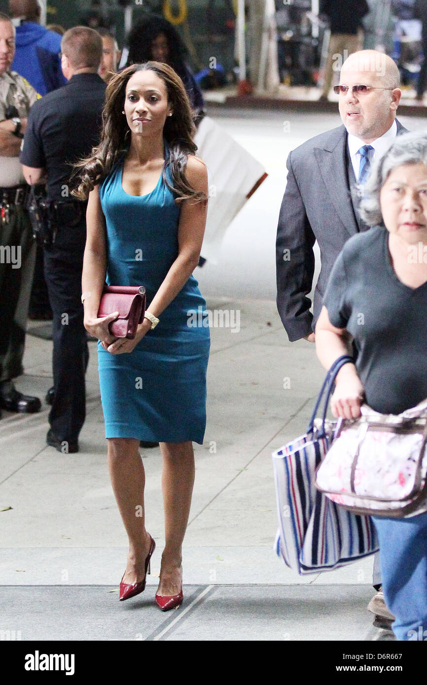Nicole Alvarez arrives at Los Angeles Superior Court on day 6 of the Conrad Murray involuntary