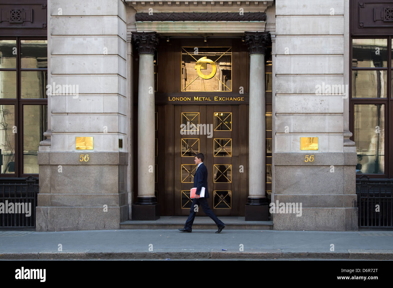 London, United Kingdom, entrance to the London Metal Exchange (LME) in
