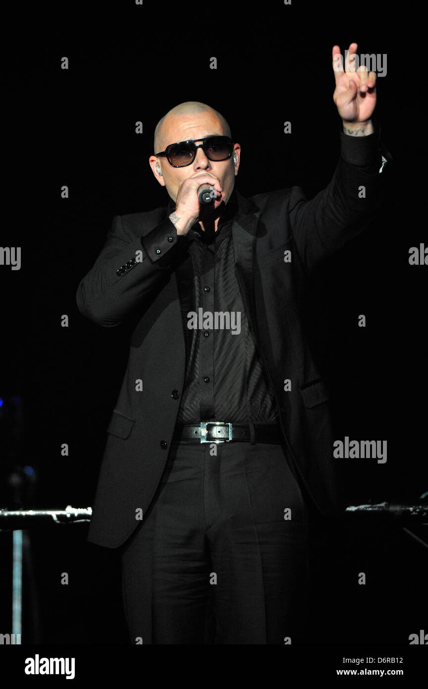 Pitbull performs live on the Euphoria Tour at the Allstate Arena, in
