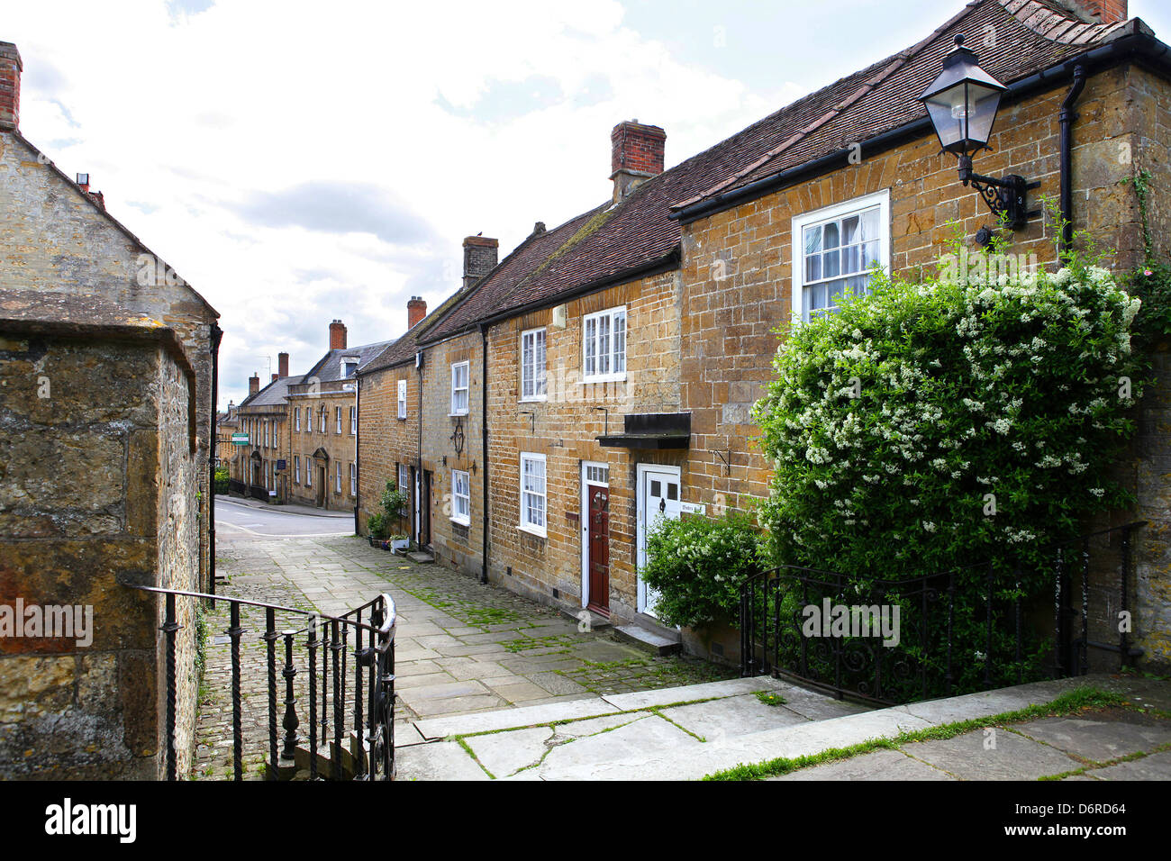 Crewkerne town street in Somerset UK Stock Photo Alamy