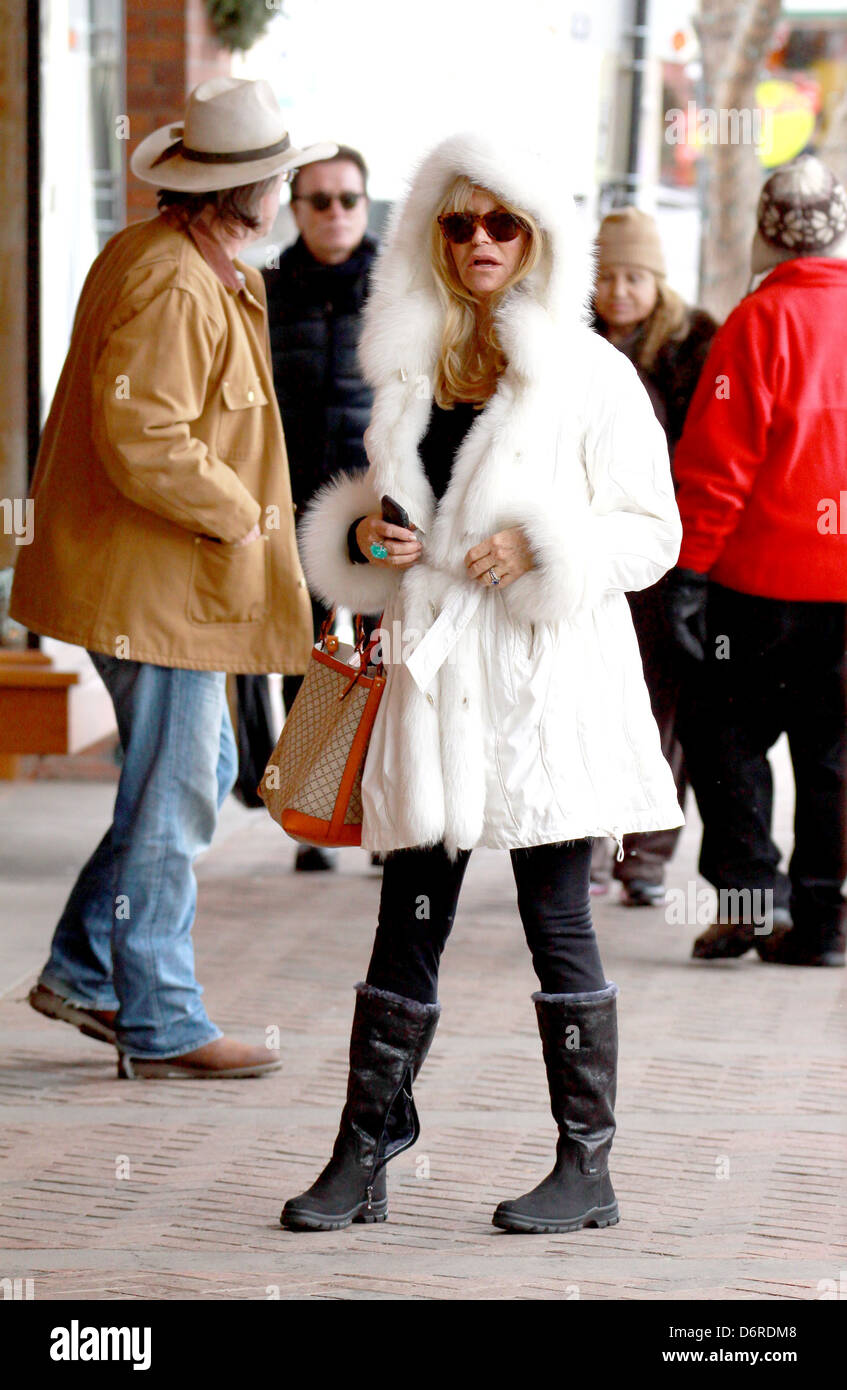 Goldie Hawn and husband Kurt Russell during their annual Christmas