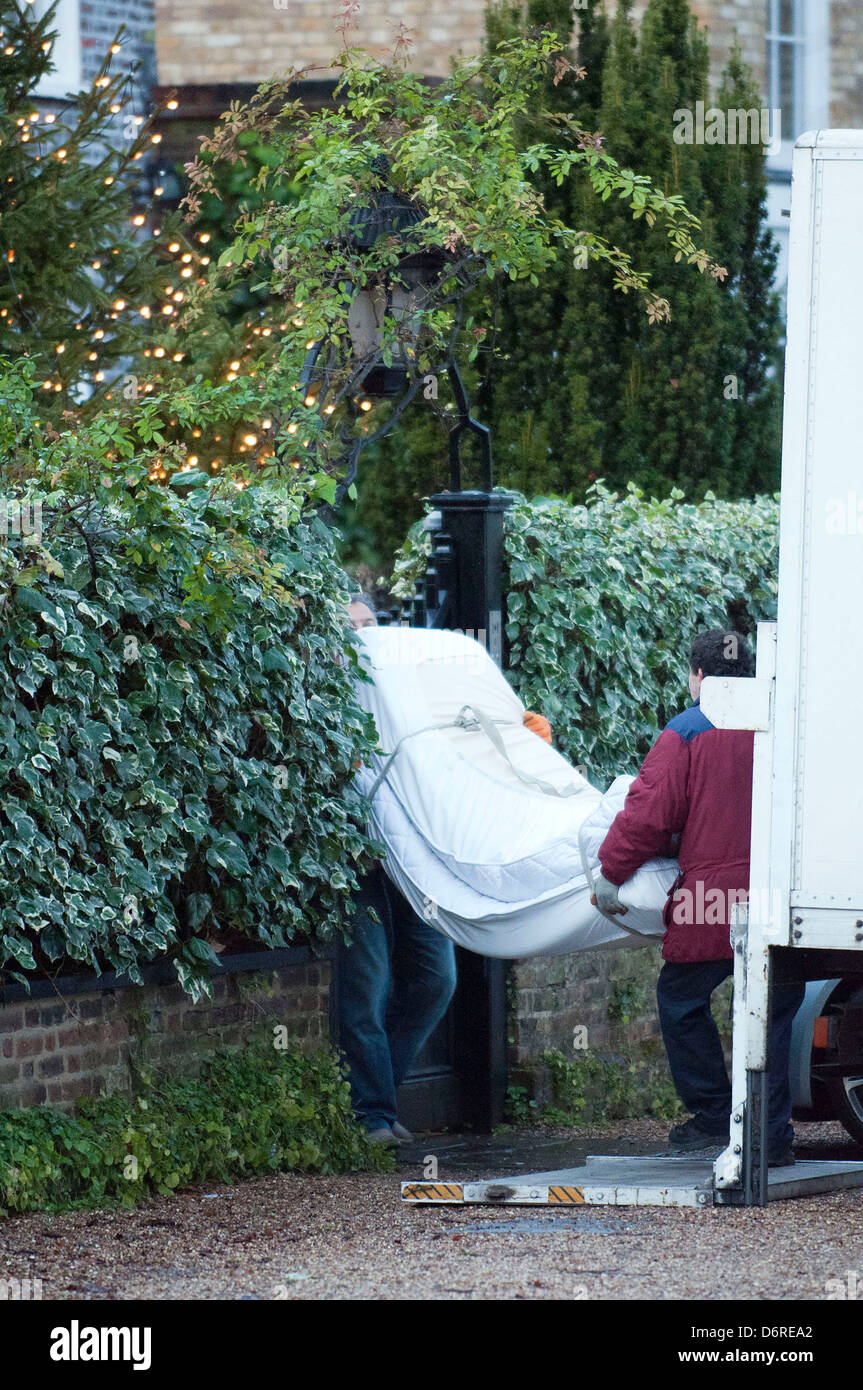 A bed being delivered to Michael's house London, England 21.12