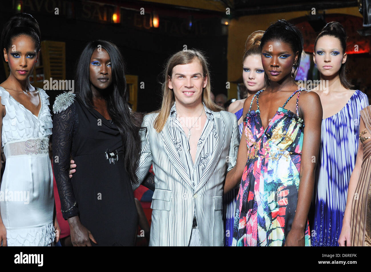 Christophe Guillarme and models Paris Fashion Week Spring/Summer 2012 ...