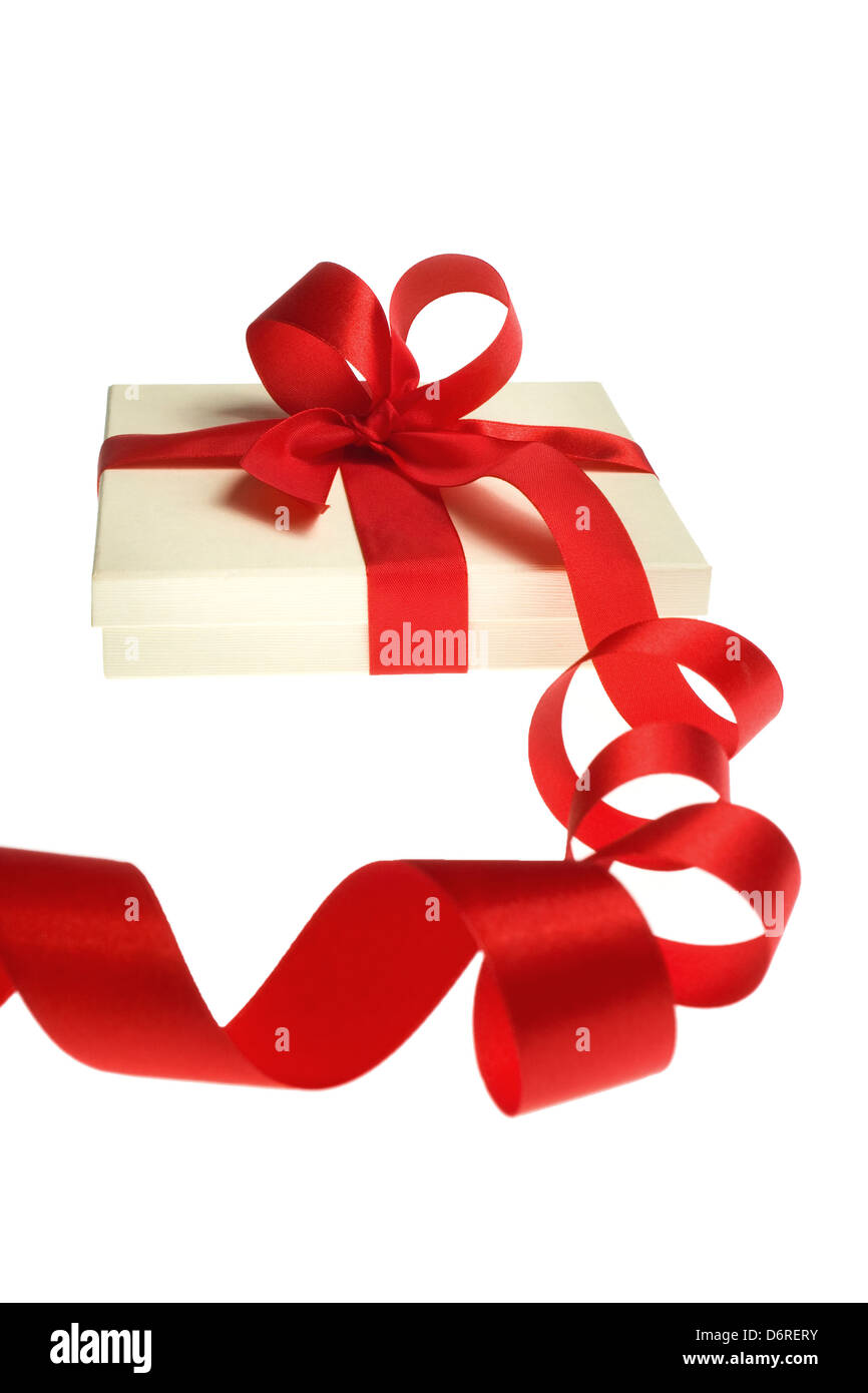 Present isolated on white Stock Photo - Alamy