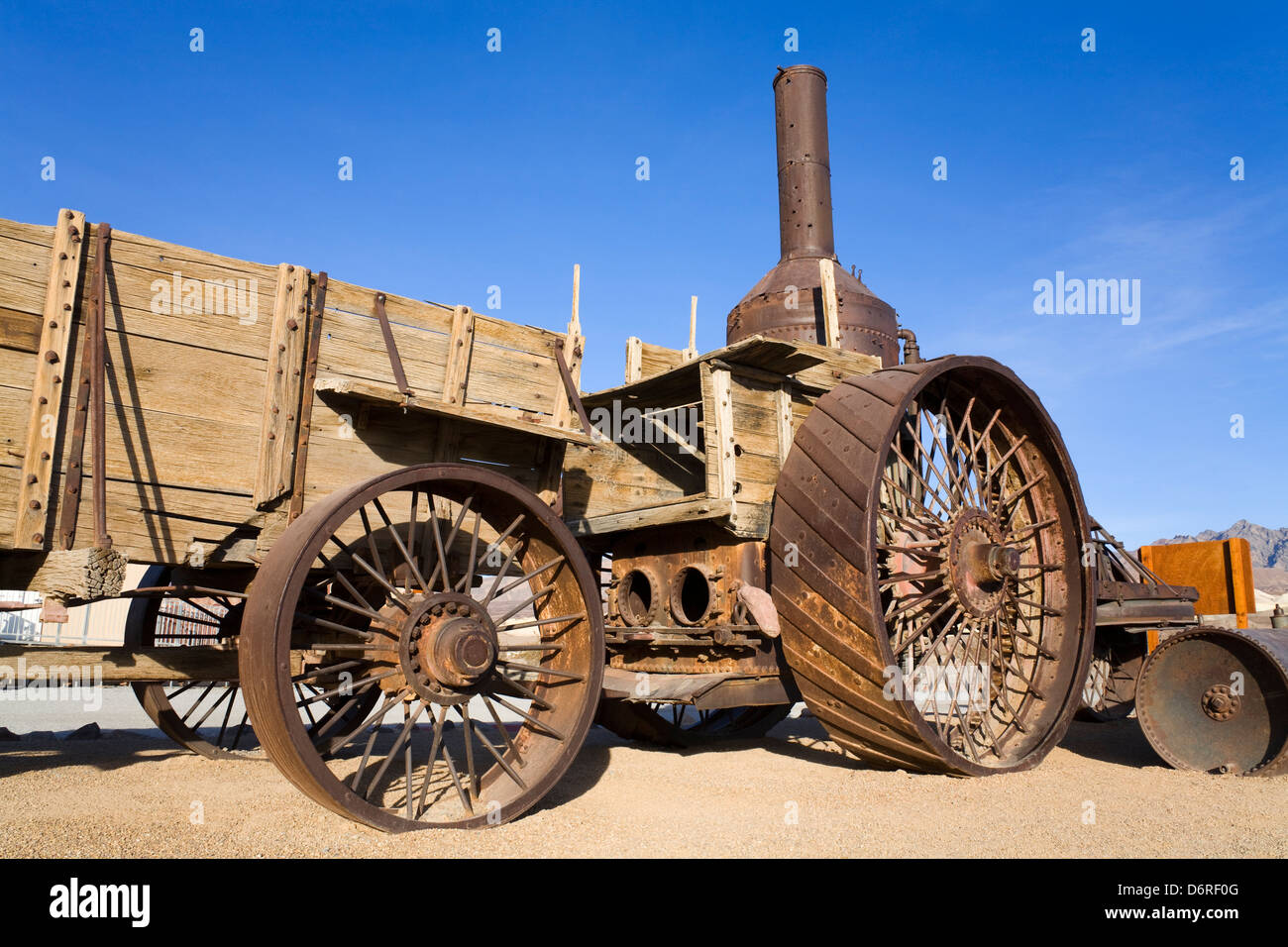 'Old Dinah' 1894 steam tractor in Furnace Creek, Death Valley National