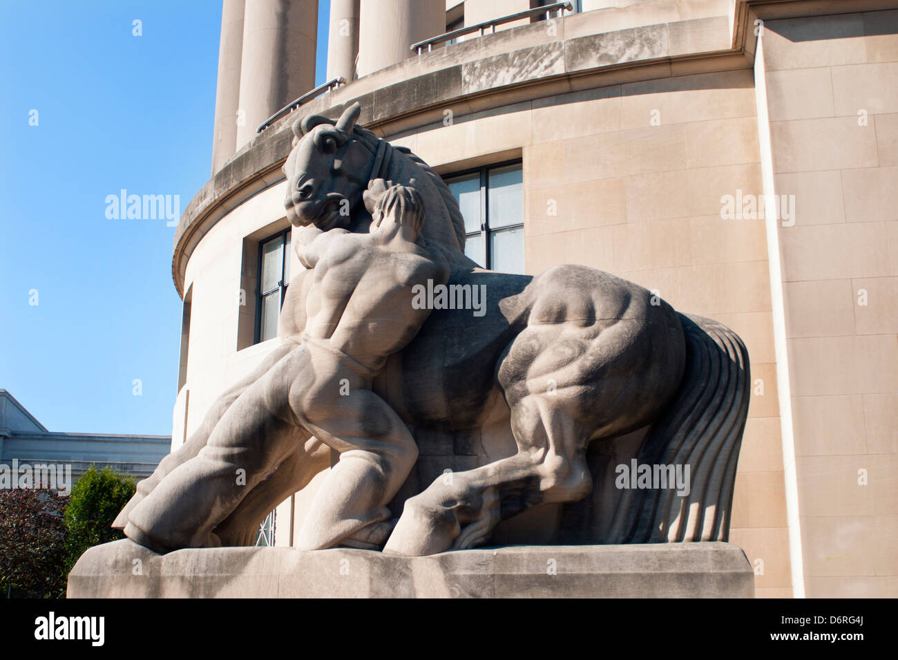 Sculpture adorning the US Department of Labor / Commerce Stock Photo Alamy