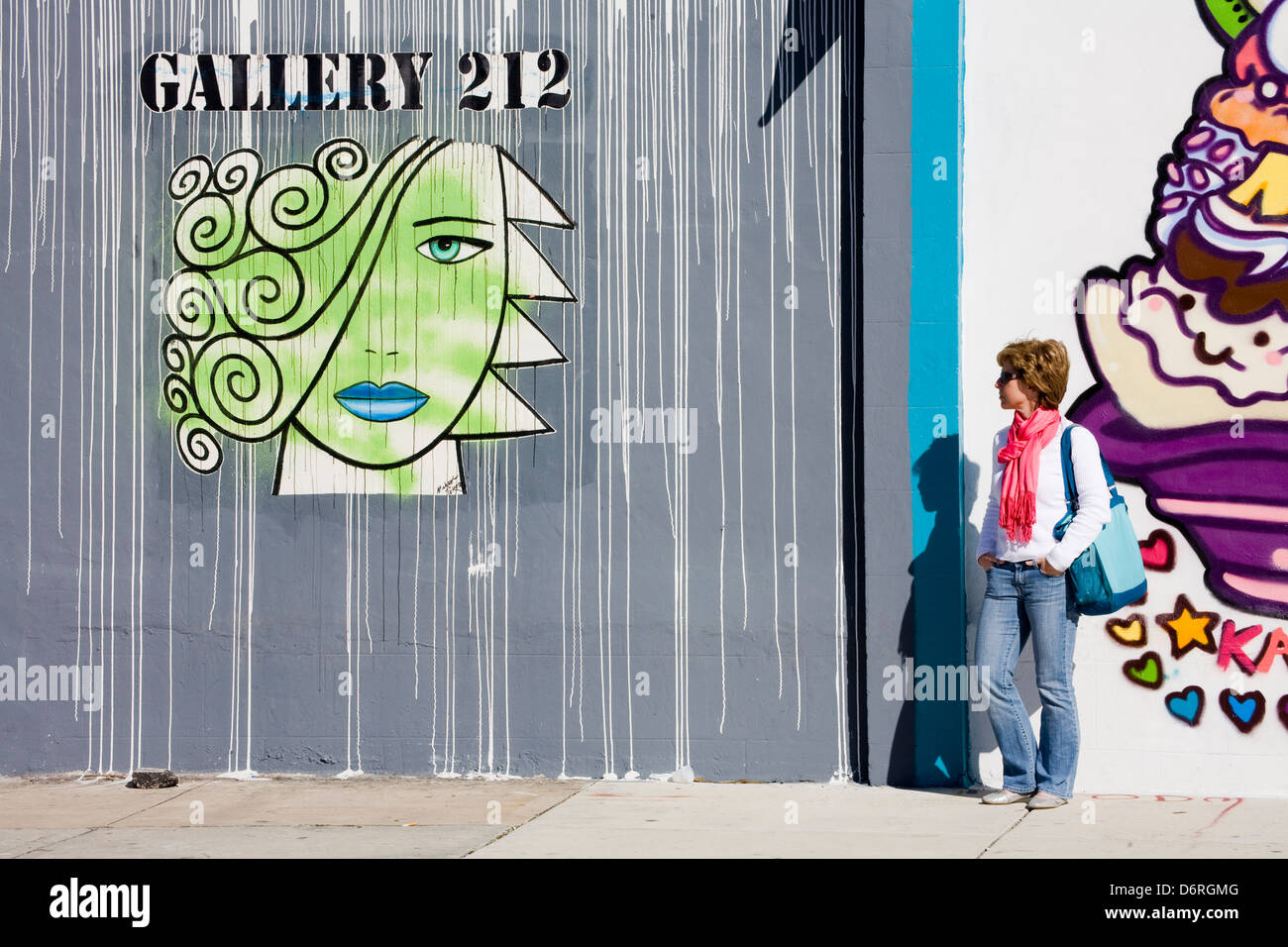 Gallery 212 in the Wynwood Arts District, Miami, Florida, USA Stock Photo