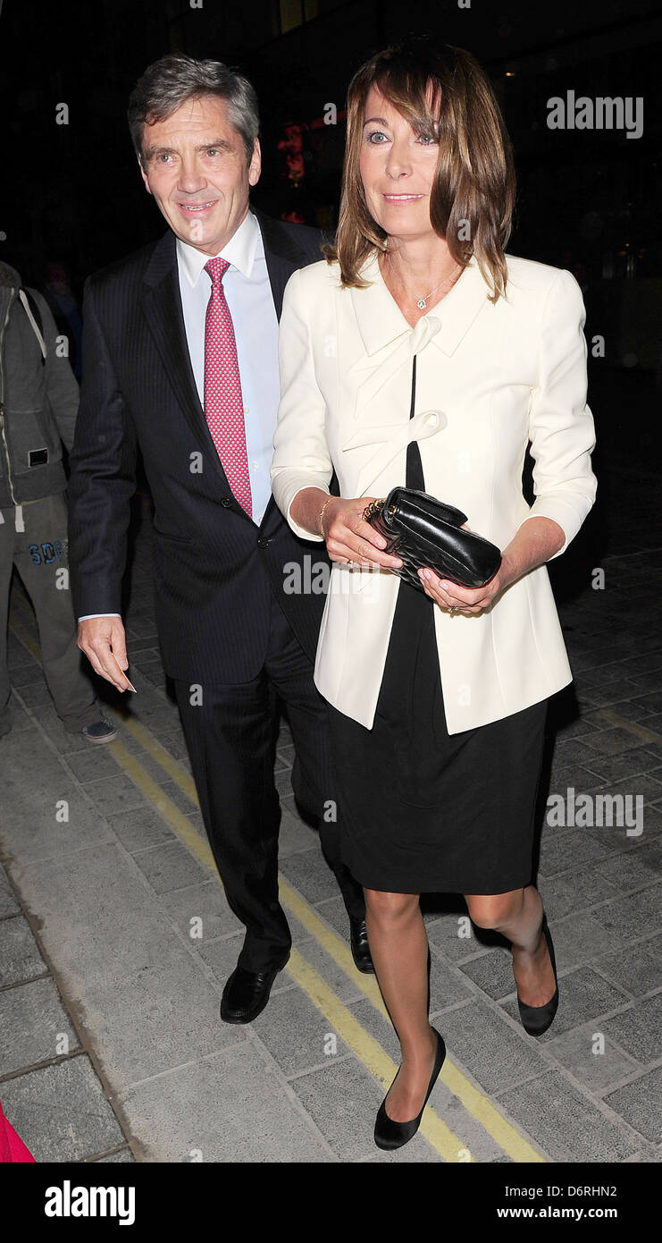 Michael Middleton and Carole Middleton arriving at Wizard of Oz the