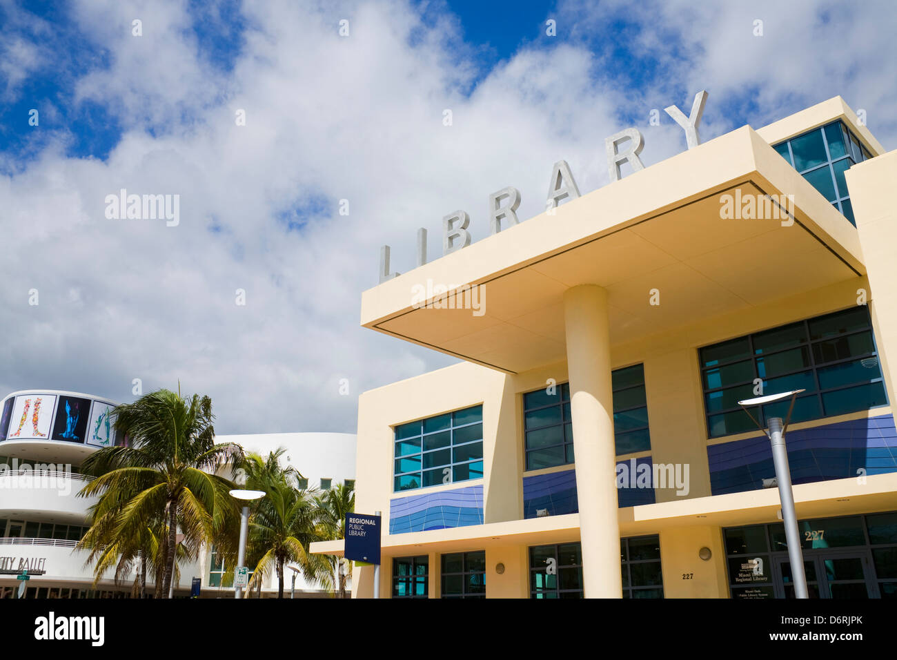 Miami Beach Public Library, Miami Beach, Florida, USA Stock Photo Alamy