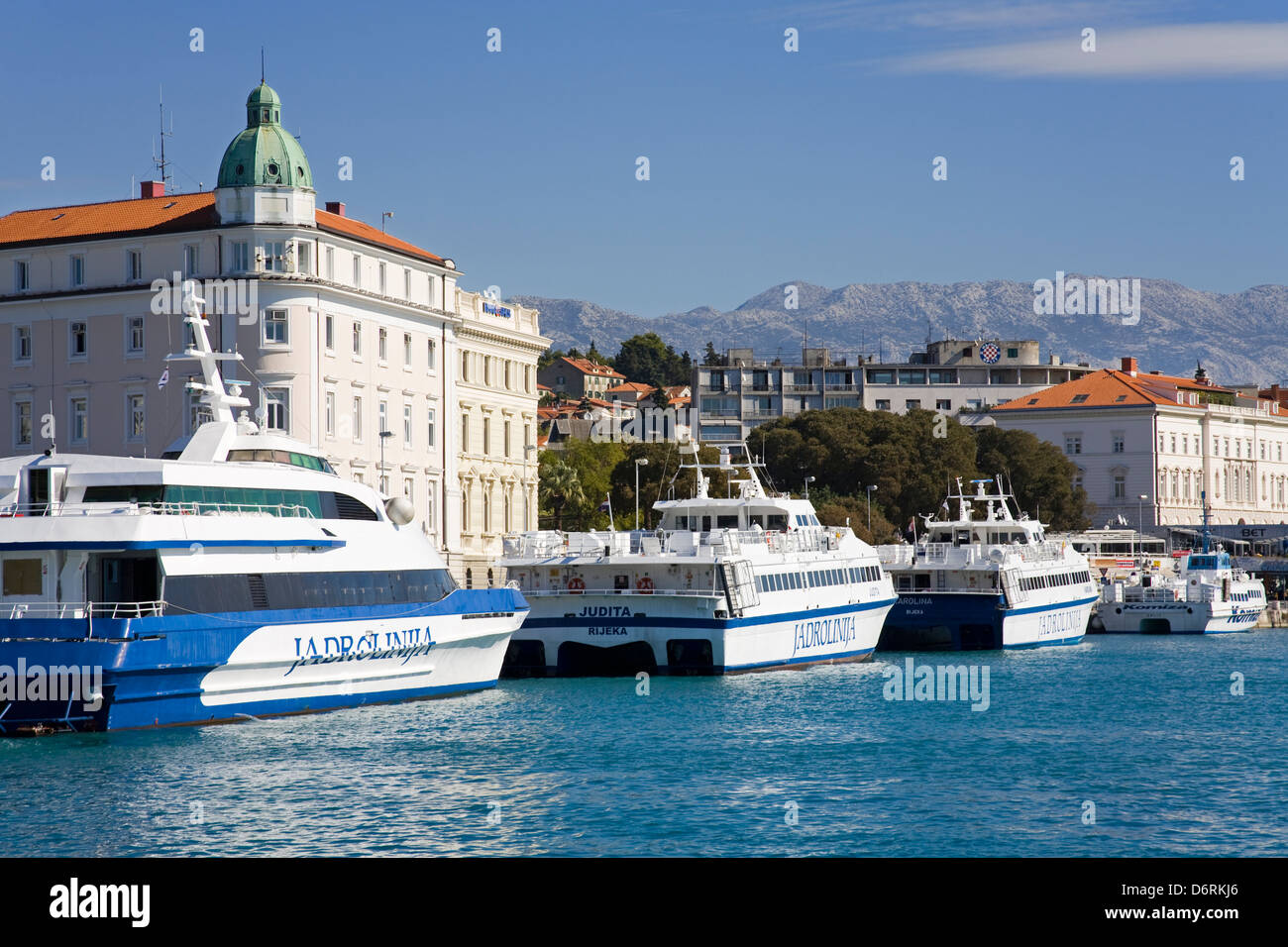 Ferry terminal in Split harbour, Croatia, Europe Stock Photo Alamy
