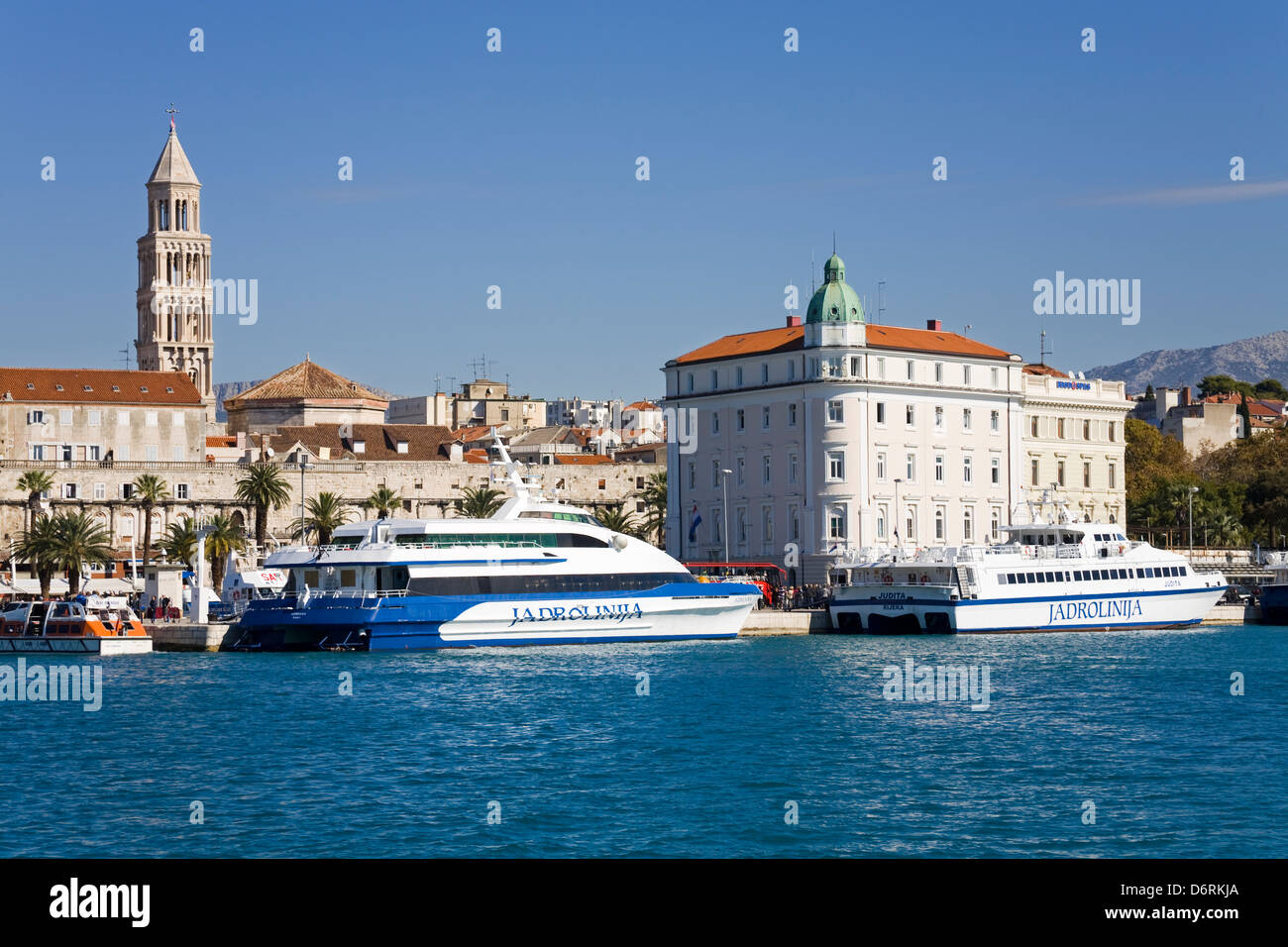 Ferry terminal in Split harbour, Croatia, Europe Stock Photo Alamy