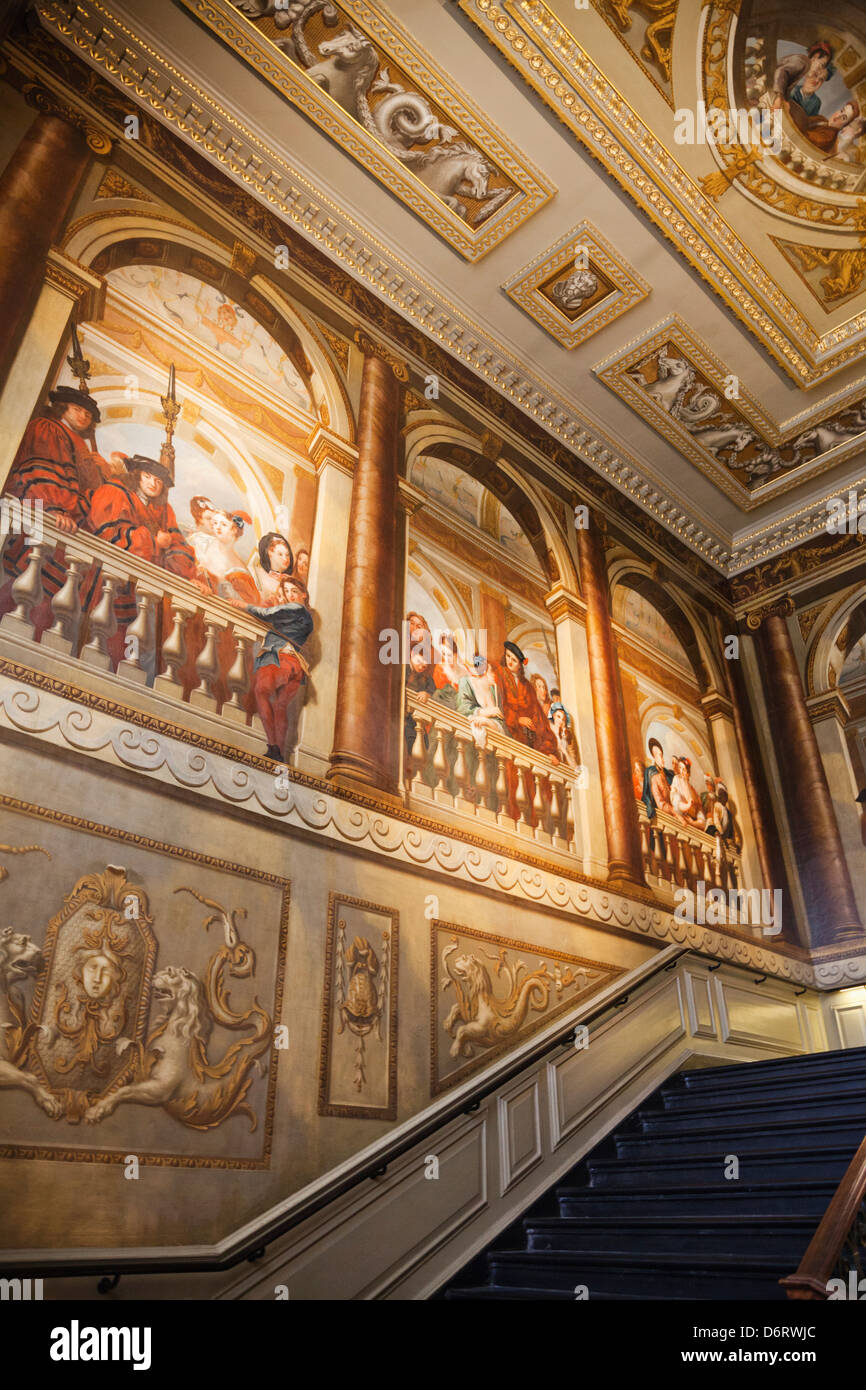 UK, London, Kensington, Kensington Palace, The King's Staircase Stock ...