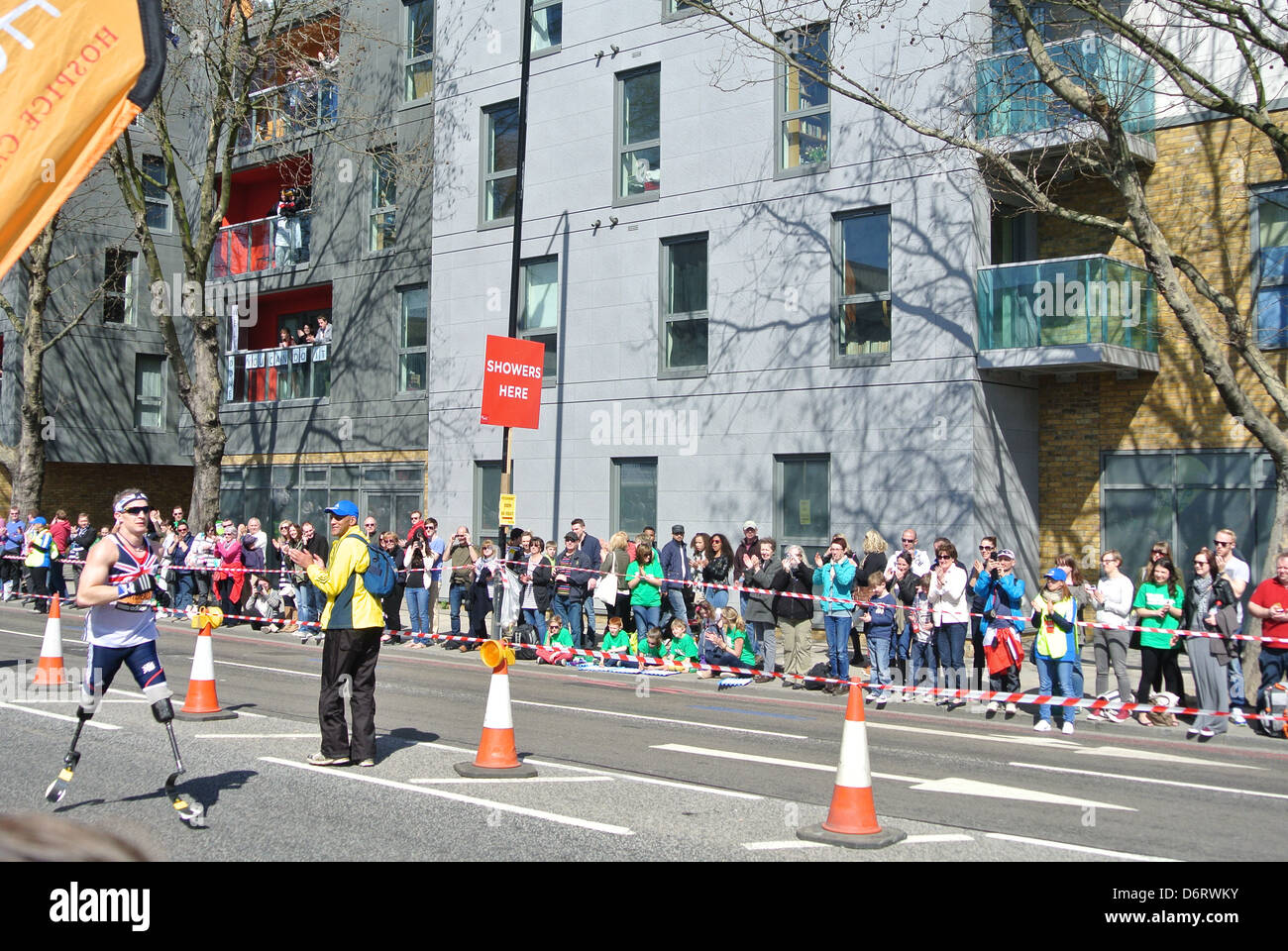 London Marathon, Richard Whitehead Stock Photo