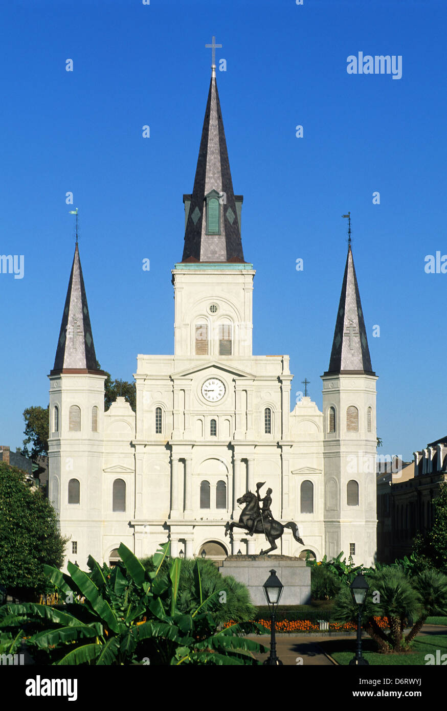 Elk283-1419v New Orleans, Jackson Square, St Louis Cathedral, 1794 Stock Photo