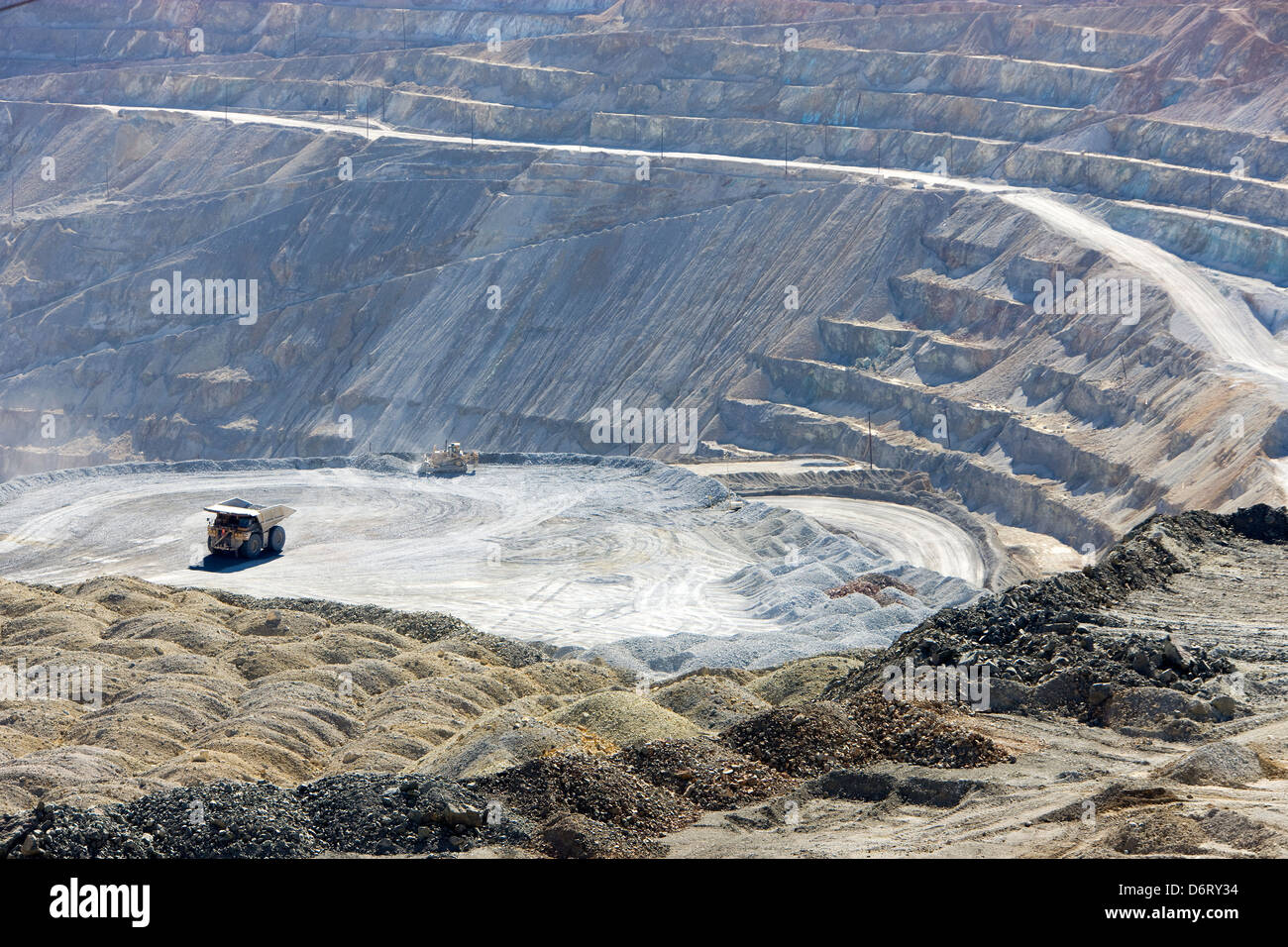 Santa Rita Copper Mine,  active mining. Stock Photo