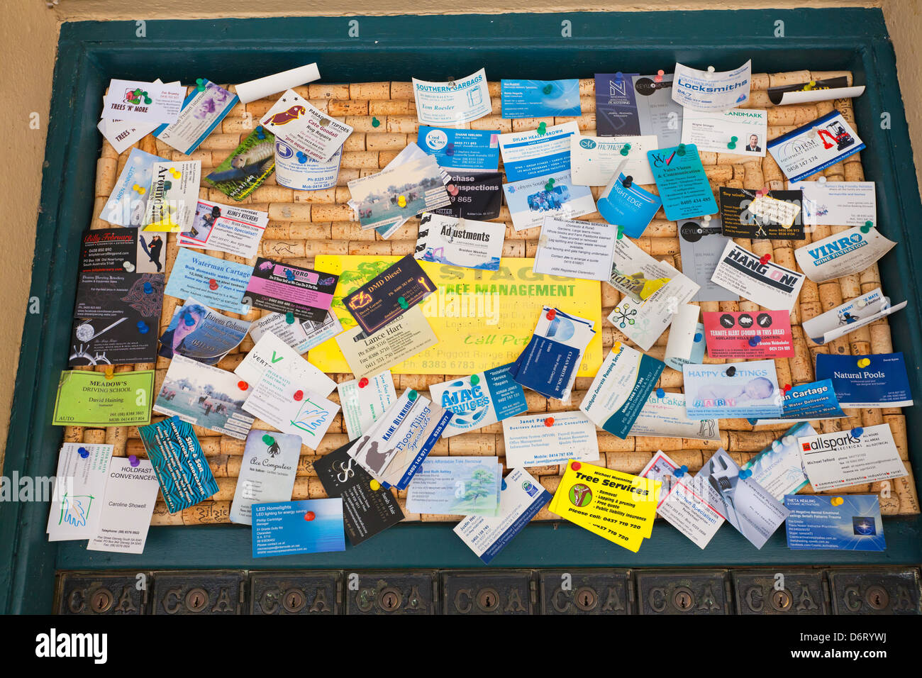 Clarendon South Australia public notice board Stock Photo Alamy