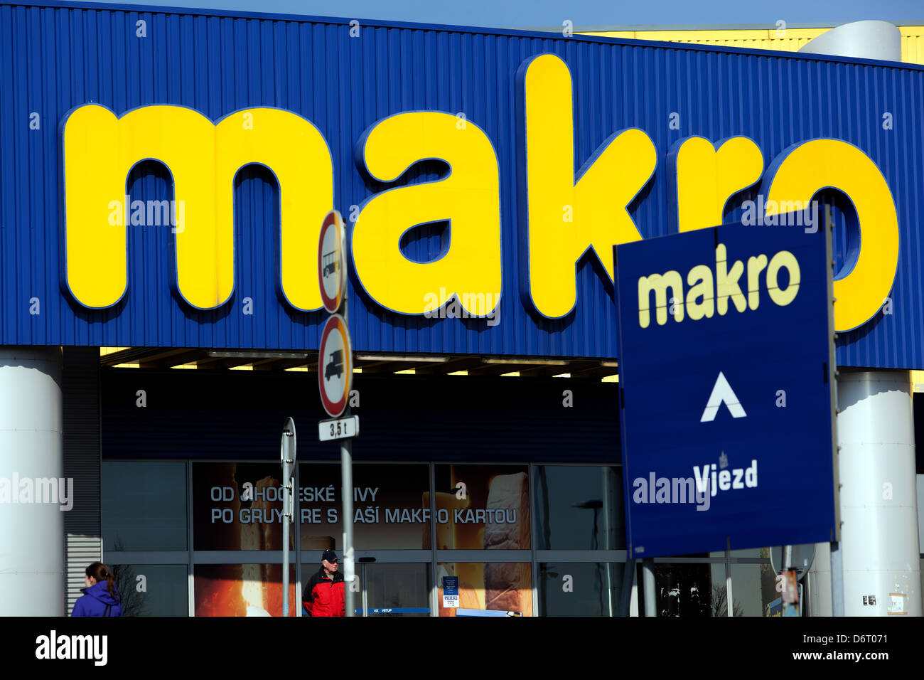 Makro logo Prague Czech Republic Stock Photo