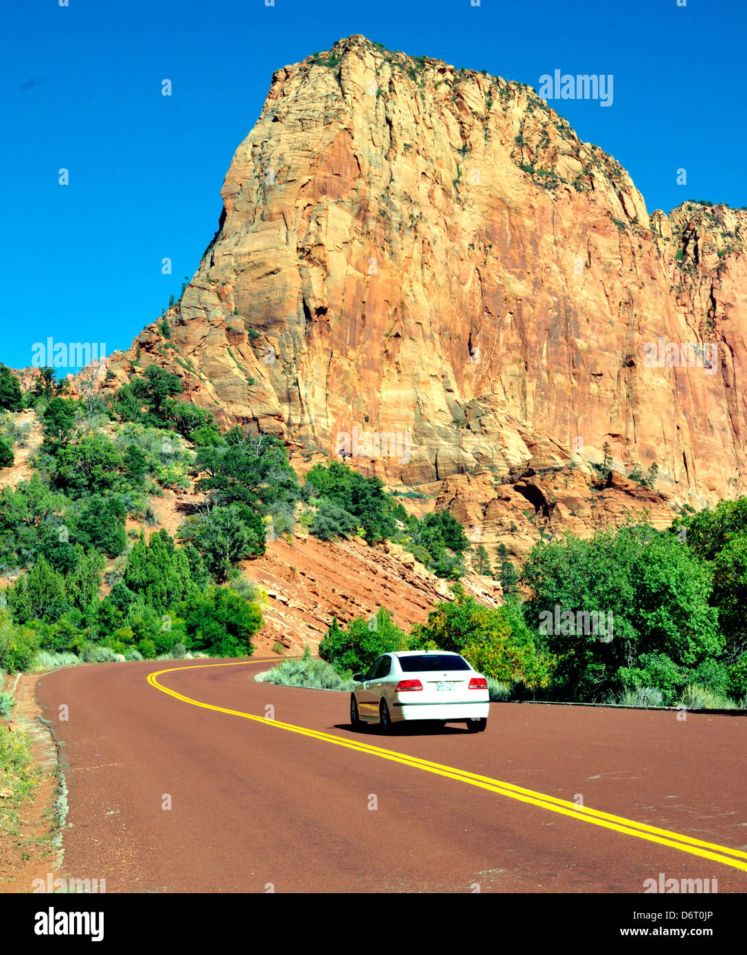 Scenic drive in Kolob Canyons section of Zion National Park Stock Photo ...