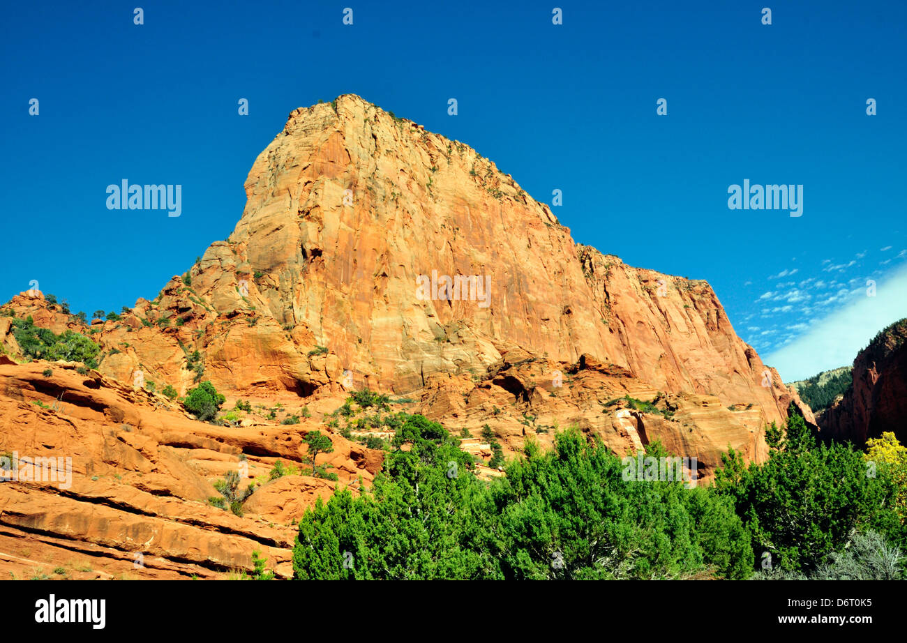 Beatty point towers over surrounding canyons in the Kolob Canyons
