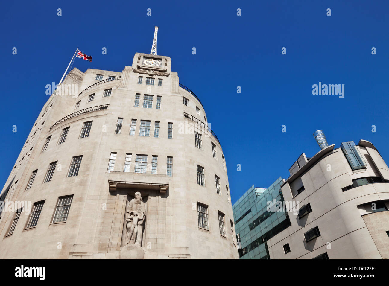 UK, London, Portland Place, Broadcasting House Stock Photo