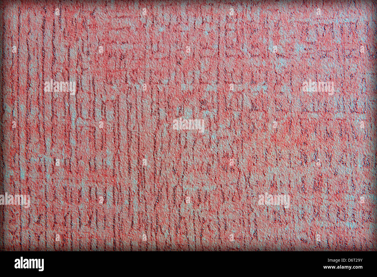 Wallpaper wall. Red fabric background information paradox. Stock Photo