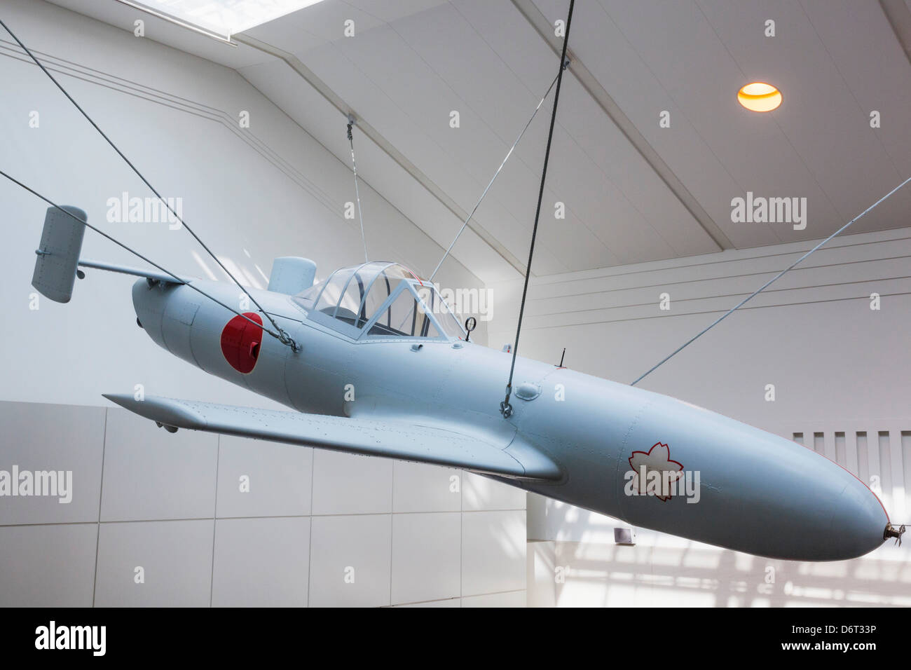 Japan, Honshu, Kanto, Tokyo, Yasukuni Shrine, Yushukan War Museum, Japanese Wwii ''Ohka'' Rocket Propelled Kamikaze Plane Stock Photo