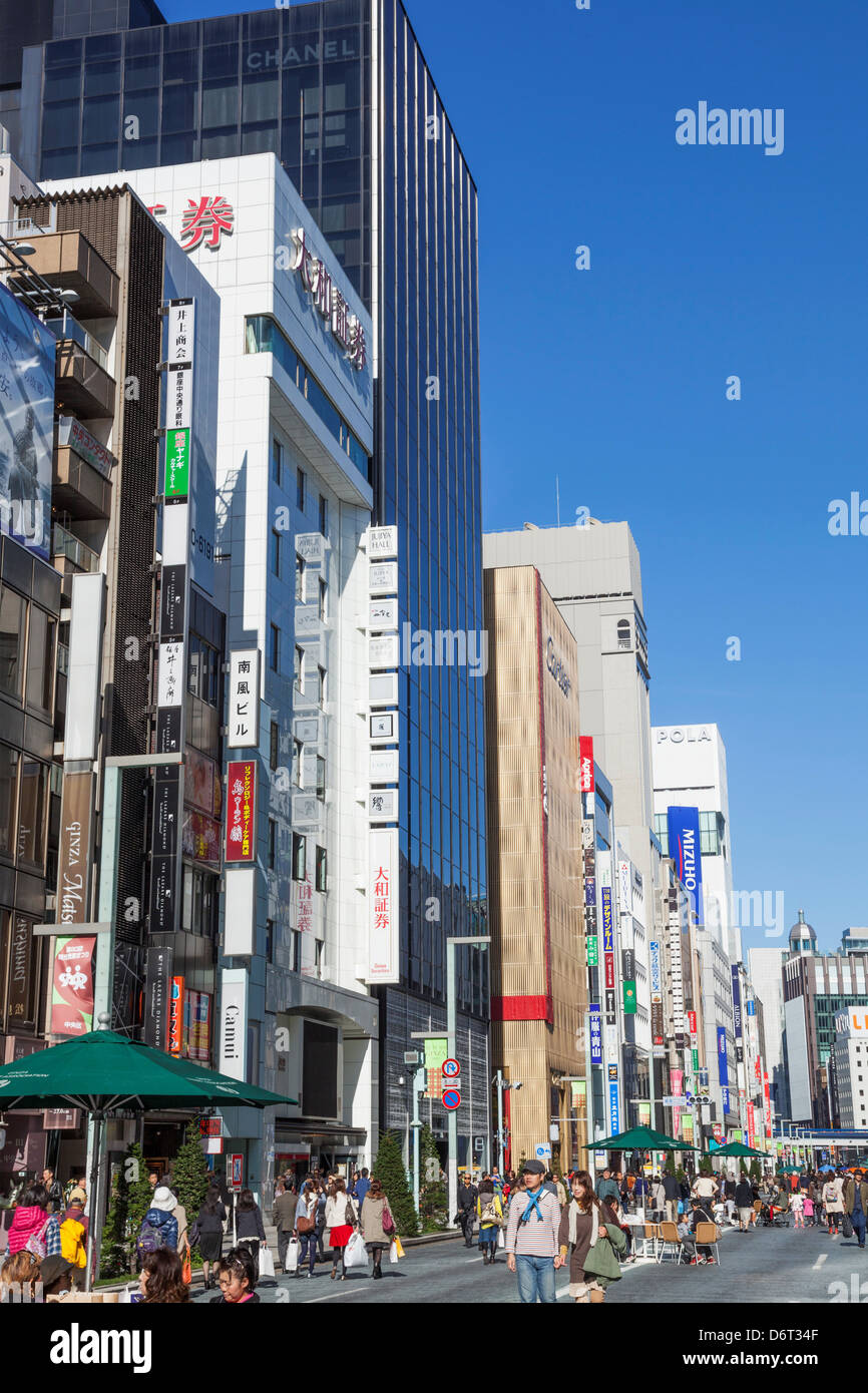 Japan, Honshu, Kanto, Tokyo, Ginza, Shopping Street Stock Photo - Alamy