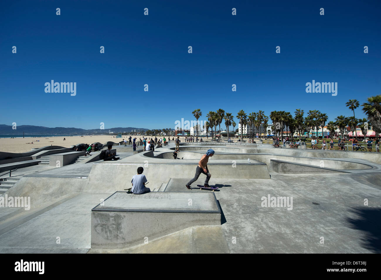 Skater park., Venice Beach Stock Photo