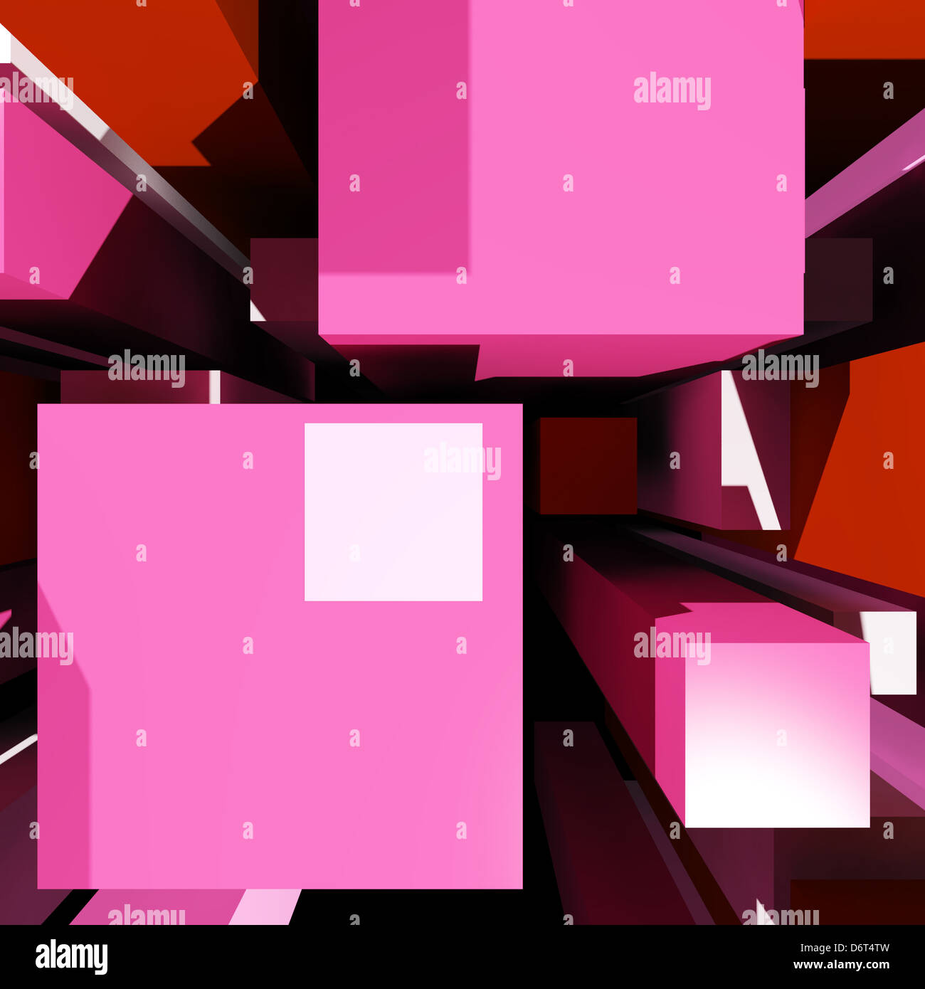 Cubes Background Showing Virtual Poster Or Shiny Shapes Stock Photo - Alamy