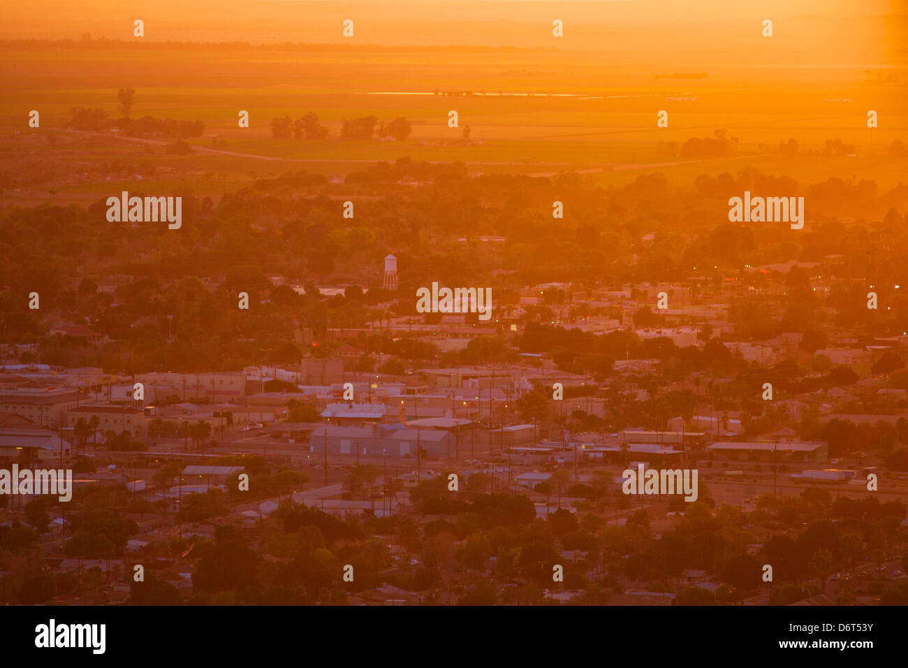 Houses in a city, Brawley, Imperial County, California, USA Stock Photo
