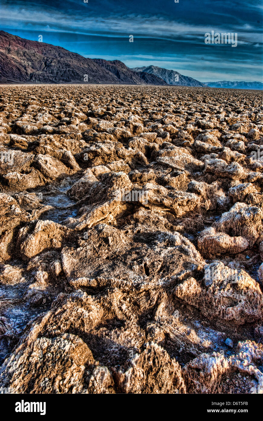 devil's golf course-death valley national park-california Stock Photo ...
