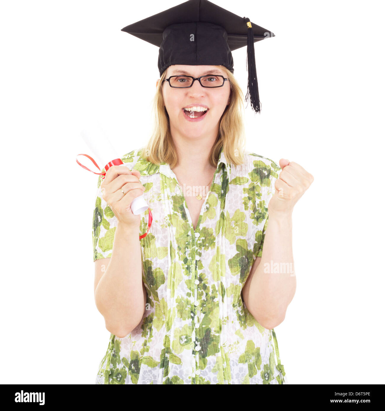 Happy beautiful female graduate hi-res stock photography and images - Alamy