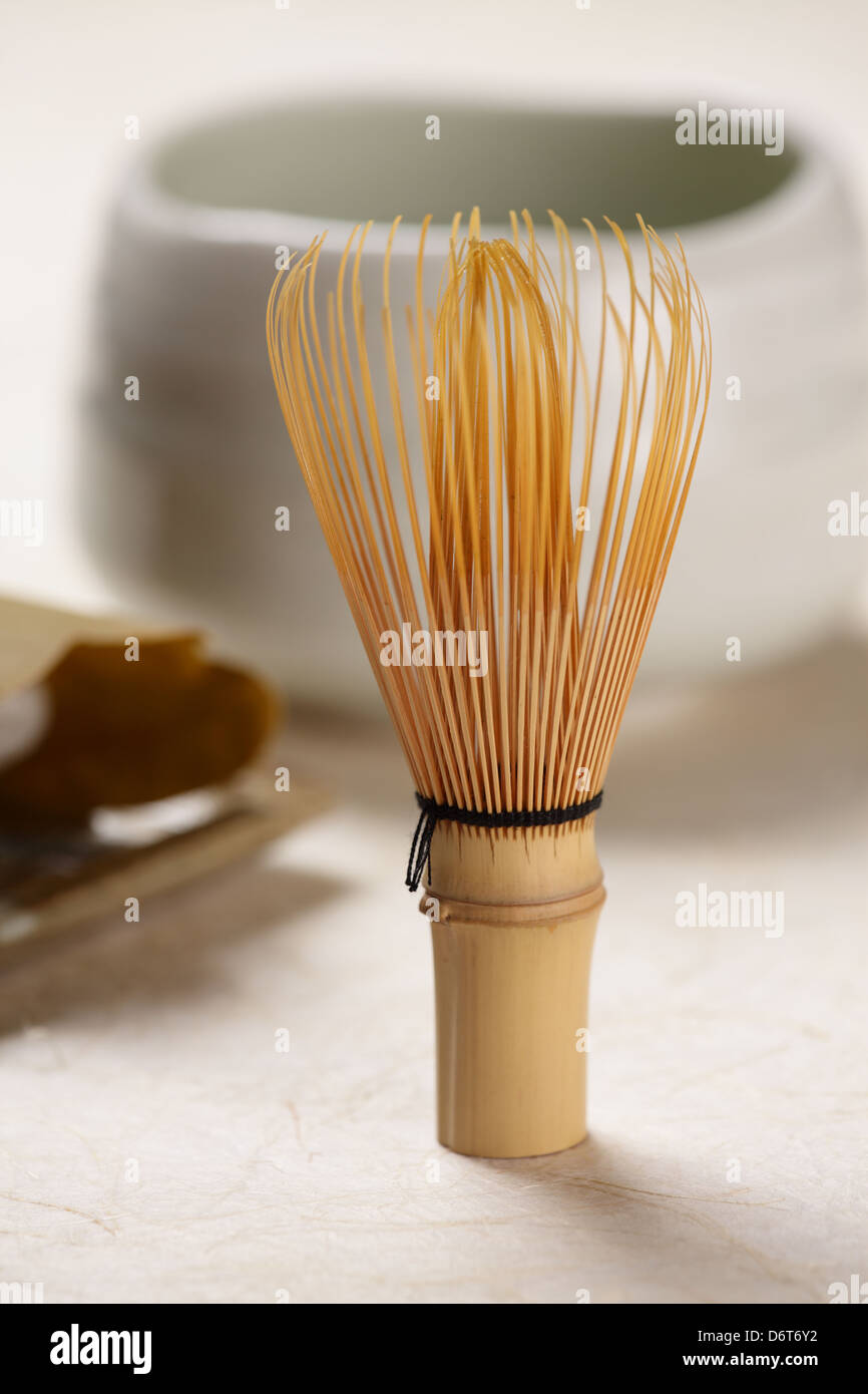 Matcha green tea brush Stock Photo Alamy